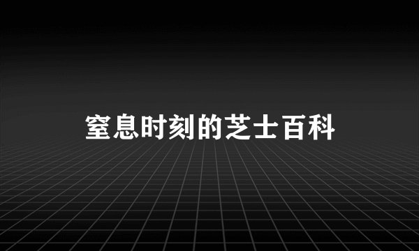 窒息时刻的芝士百科