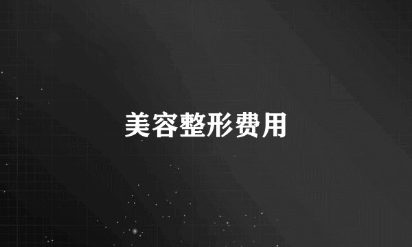 美容整形费用